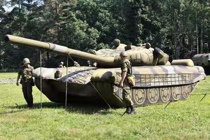 蒙山部队充气坦克